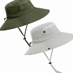 2 Stück Boonie Sonnenhut Herren Bucket Hat UV-Schutz Faltbar Wasserdicht Outdoor Sonnenschutz Hut Fischerhut Sommer Gartenhut Wanderhut Anglerhut Buschhut Unisex (Hellgrau & Armeegrün, 2 Stück)