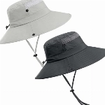 2 Stück Boonie Sonnenhut Herren Bucket Hat UV-Schutz Faltbar Wasserdicht Outdoor Sonnenschutz Hut Fischerhut Sommer Gartenhut Wanderhut Anglerhut Buschhut Unisex (Dunkelgrau & Hellgrau, 2 Stück)