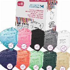 20 FFP2 Maske Bunt Mix CE Zertifiziert, Medizinische Mask mit 6 Lagige Masken ohne Ventil, Staub- und Partikelschutzmaske, Atemschutzmaske mit Hoher BFE-Filtereffizienz≥95-20 Stück