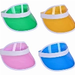 4 Stück Sonnenvisier Neon Farben,80er Jahre Sonnenvisier Poker Beach Party Sonnenvisiere für Golf, Tennis and Pokerpartys
