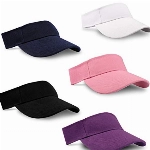5-er Pack Sonnenschutz Kappe - Sunvisor Schirmmütze Sonnenschild in 5 Farben Weiß, Pink, Schwarz, Lila, Blau - Sonnenschutzkappe Sonnenblende Verstellbar Herren Damen für Sport, Tennis, Golf, Beach