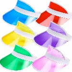 6 Stück Kunststoff Visier - beinhaltet Rosa, Gelb, Blau, Grün, Orange und Rot, Erwachsenengröße, Kostüm-Zubehör, Pub Golf Visor, Junggesellinnenabschied, Festival Tanzen Raves
