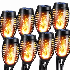 8 Stück Solarlampen für Außen Garten - NEXVIN Solar Fackeln mit Realistischer Flammeneffekt, IP65 Wetterfest Solarleuchten Gartenfackeln Solarfackeln für Außen, Hinterhöfe, Gärten, Rasen Beleuchtung