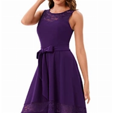 Abendkleider elegant für Hochzeit Festliche Kleider für Damen cocktailkleid Damen elegant für Hochzeit Kleider für hochzeitsgäste Kleid festlich Damen brautkleid Spitzenkleid Abendkleid Grape M