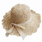 AfinderDE Sommer Strohhut Damenhut Faltbarer Fischerhut Sonnenhut Strandhut Sommerhut Frauen Anti-UV Hut Outdoor breite Krempe Mütze