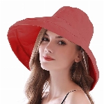 AIDIER Damen Faltbarer Leichter Sommerhut mit Breite Krempe UV Schutz Sonnenschutz Fischerhut Reisen Sonnenhut mit Kinnband Elegant UPF 50+ Sommer Hut Strandhut Gartenhut Anglerhut