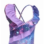 Aisyee Badeanzug Mädchen Kinder Einteiliger Rüschen Schwimmanzug Mädchen Bademode 146 152/11-12 Jahre