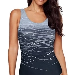 Aleumdr Badeanzug Damen Bauchweg Einteiliger Badeanzüge für Damen Sport Bademode Push Up Figurformend Schwimmanzug Damen Rückenfrei Monokini Damen sexy Badeanzug für Mollige，Grau XL