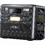 ALIROEN F2400 Tragbare Powerstation, 2048Wh/640000mAh LiFePO4 Solargenerator mit USV, 3x230V AC Outputs 2400W (4800W Peak), 2 Stunden 1100W Schnelles Aufladen für Reise, Outdoor-Camping, Stromausfall