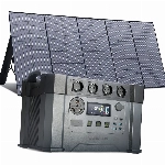 ALLPOWERS Solar Generator S2000 Pro mit 400W Solarpanel, 1500Wh Akku Batterie Backup mit 4x 2400W AC Ausgängen (4000W Peak) Tragbare Powerstation für Autoreisen Wohnmobil Outdoor als Notstromaggregat