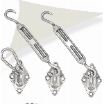 AMANKA Schwerlast Befestigung für Dreieck Sonnensegel - Edelstahl Befestigungsset Sonnenschutz Segel