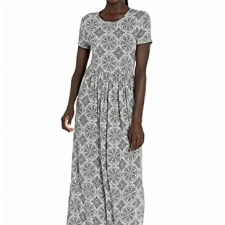 Amazon Essentials Damen Ärmelloses Tailliertes Maxikleid (Erhältlich In Übergröße), Grau Meliert Kachelmuster, S