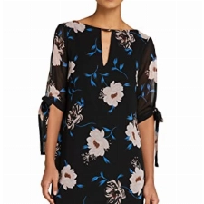 Amazon-Marke: TRUTH & FABLE Damen Chiffon-Kleid mit A-Linie, Mehrfarbig (Print), 46, Label:XXL