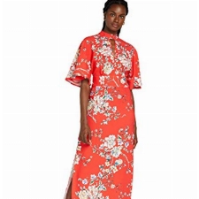 Amazon-Marke: TRUTH & FABLE Damen Kleid Acb042, Mehrfarbig (Red), 38, Label:M