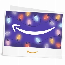 Amazon.de Gutschein zum Drucken (Amazon Logo mit Lichterkette)