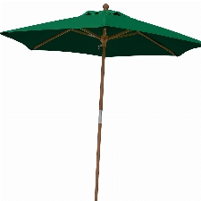 anndora Sonnenschirm 2,1 m rund Balkonschirm Gartenschirm - Winddach Dunkelgrün