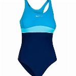 Aqua Speed Badeanzug Wettkampf Mädchen 11/12 Jahre | Schwimmanzug für Kinder | Mädchenbademode blau türkis | UV Swimwear | Sport | 42 Navy - Turquoise - Light Turquise | Emily
