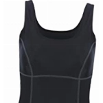 Aquarti Damen Schwimmanzug mit Bein Geschlossener Rücken, Farbe: Schwarz/Nähte Graphit, Größe: 42