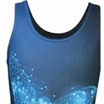 Aquarti Mädchen Badeanzug mit Ringerrücken Print, Farbe: Schmetterling Blau/Schwarz, Größe: 152