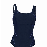 arena Damen Bodylift Badeanzug Jewel B-Cup (Shapingeffekt, Figurformend, Schnelltrocknend, UV-Schutz), Navy-Bright Blue (707), 40