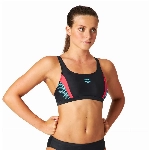 ARENA Damen Threefold Two Piece Swimsuit, BLACK-BLACK-ANGURIA, 40