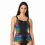 ARENA Damen Valeria Back One Piece Swimsuit, Black Multi-black, 40 EU