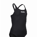ARENA Mädchen Girl's Team Swimsuit Swim Pro Solid Badeanz ge, Black-white, 152 EU