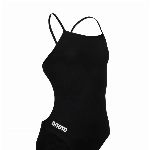 ARENA Team Mädchen Badeanzug Challenge Back Solid, 004765, Black-White, Black-white, 152