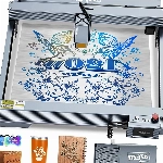 ATEZR P20 Plus 120W Laser Graviermaschine mit Luftunterstützung, 20-24W Laserleistung Laserschneider und Gravierer, 1849cm² Großer Arbeitsbereich Lasergravurmaschine für Holz/Metall/Glas usw.