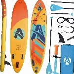 Aviner Stand Up Paddling Board, Aufblasbares SUP Board Set Wassersport, 150KG Max/ 305×71×15cm, Premium Stand Up Paddle Surfbrett mit Komplettes Zubehör, Boards für Kinder & Erwachsene, Orange