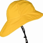 AWHA Südwester Regenhut gelb/Unisex - wasserdichte Mütze mit breiter Krempe und Ohrenklappen