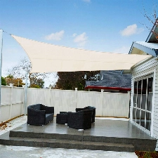 AXT SHADE Sonnensegel Wasserdicht Rechteckig 2,5x3,5m Wetterschutz Sonnenschutz PES Polyester mit UV Schutz für Terrasse Balkon Garten-Creme