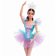 Barbie Ballerina Puppe, Barbie Signature Doll aus der Serie Ballet Wishes, bewegliche Barbiepuppe, Ballettschuhen, Krone, inklusive Barbiepuppe, Geschenk für Kinder, Spielzeug ab 3 Jahre,HCB87
