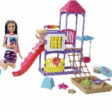 Barbie Skipper Babysitters Inc. Climb 'n Explore Playground Dolls & Playset, Toddler Doll, Moldable Sand & Accessories for Kids 3 to 7 Years, GHV89