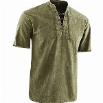 Baumwolle Leinen Kapuzenpullover Herren Kurzarm Leinenhemden mit Kapuzen Männer Iässige Kordelzug Strandhemden Einfarbige Lose Sommer Leinen T-Shirts (Gelb,XXL), Genericshirt44718