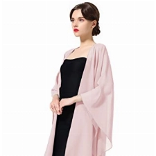 BEAUTELICATE Chiffon Schal Stola Bolero Damen Für Abendkleid Festlich Hochzeit Braut Frühling Sommer Jacke Dusty Rose,Einheitsgröße