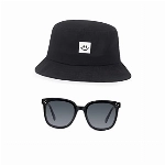 BEIIEB Fischerhüte, einfacher neutraler Sonnenhut, Faltbarer und atmungsaktiver Sonnenhut, Angeln, Freizeit, Outdoor, Reisen, Camping, Wandern, geeignet für Männer und Frauen, mit 1 Sonnenbrille.