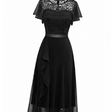 BeryLove Festliche Cocktailkleider für Hochzeit Ballkleider Damen Lang Elegante Kleider Damen BLP7051 Black 2XL