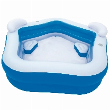 Bestway Kinder Familienpool Fun Pool, Blau/Weiss, 213 x 207 x 69 cm, 6942138934441