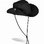 Black Snake Buschhut Safarihut mit Druckknopf Damen und Herren Sonnenhut - Schwarz - 57