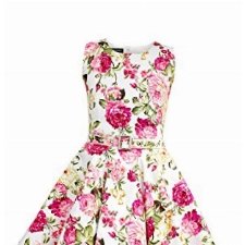 BlackButterfly Kinder 'Audrey' Vintage Divinity Kleid im 50er-Jahre-Stil (Elfenbein, 5-6 Jahre)