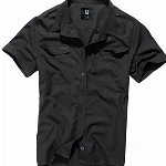 Brandit ROADSTAR Shirt Kurzarm Freizeit Hemd KARIERT Herren HOLZFÄLLERHEMD KARO, Größe:XL, Farbe:Schwarz