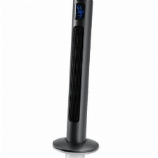 Brandson - Turmventilator mit Fernbedienung 96 cm - Testsieger 2023 - mobiler Lüfter leise - Standventilator mit Oszilation - 3 Geschwindigkeiten 4 Lüftungs-Modi Timer - Ventilator mit GS - Cool Grey