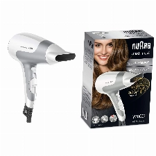 Braun Satin Hair 5 Power Perfection Haartrockner, professioneller Föhn mit IonTec, HD580, Weiß und Versilbert