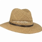 Breiter – Strohhut Sommerhut Sonnenhut Handgeflochten aus 100% Stroh – Bogart – Besonders Leicht, Flexibel, Hautfreundlich & Bequem – Natur (61, Natur)