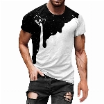 Briskorry Herren Bunt Galaxy 3D Druck Rundhals Casual Strassenmode Sport Spaß Motiv Tops T-Shirt Fashion Streetstyle Sommer Grafik Kurzarm Gym Beiläufige Männer Bodybuilder Trainingsshirt
