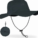 BROTOU Sonnenhut Herren Damen, Boonie Hut mit Breiter Krempe, UV-Schutz Faltbar Wanderhut, Sonnenschutz & Wasserdicht Wanderhut Buschhut Sommerhut für Outdoor und Bergsport (Dunkelgrau)