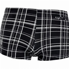 Bugatti - attraktiv Karierte Herren Badehose/Badepants in schwarz oder Marineblau,Schwarz,M (Tag 5)