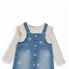 C&A Baby Mädchen Kleid Normale Länge Regular Fit Jeans-blau 80