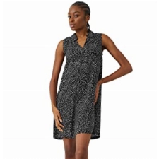 C&A Damen Kleid V-Ausschnitt Kurz A-Linie Kleider schwarz 36